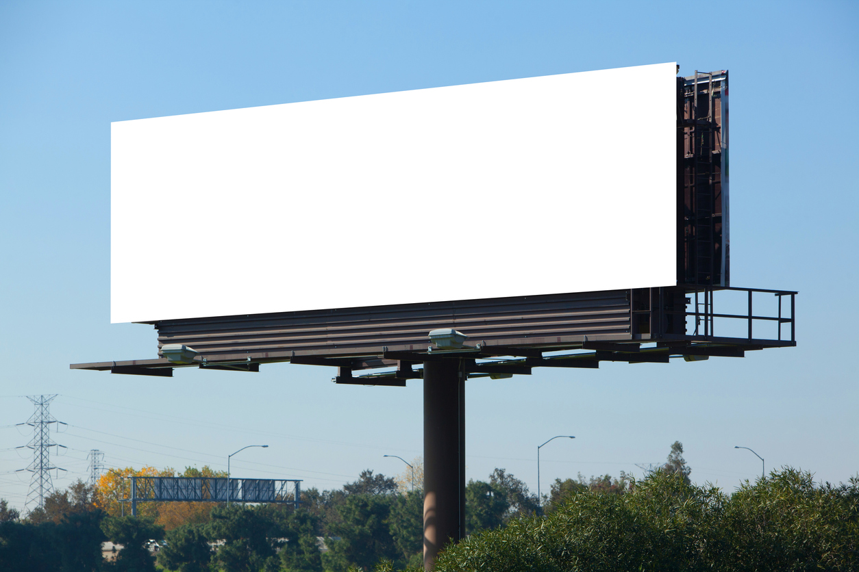 empty billboard for advertising